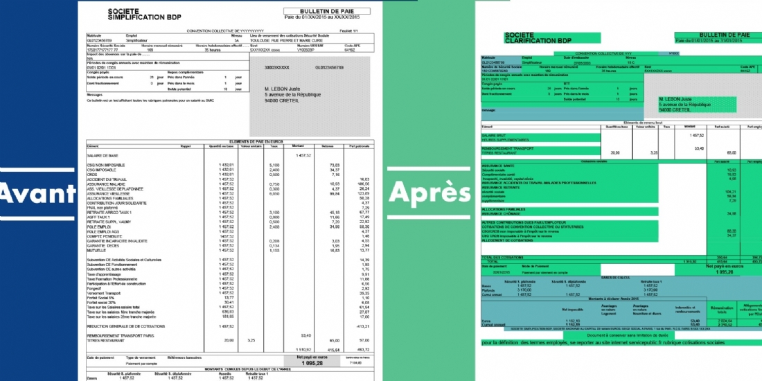 Simplification du bulletin de paye